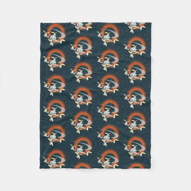 Drone Racing Fleece Blanket (Front)