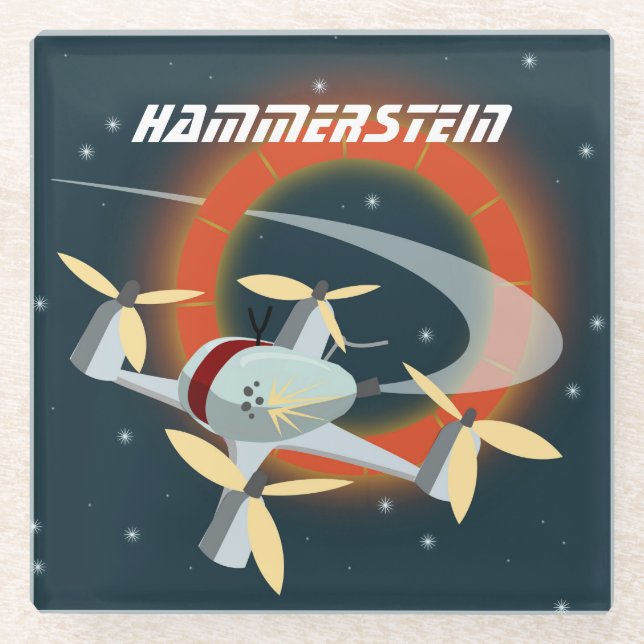 Drone Racing Glass Coaster (Front)