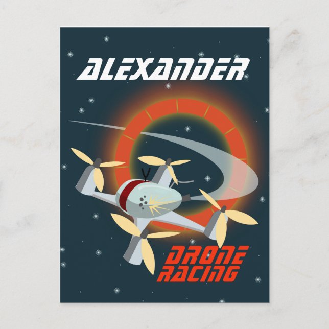 Drone Racing Postcard (Front)