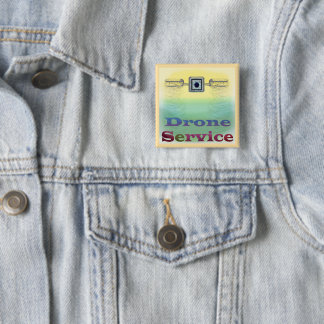 Drone Service 15 Cm Square Badge