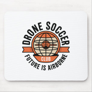 Drone Soccer Club Modern Globe Ll Footll  Mouse Mat