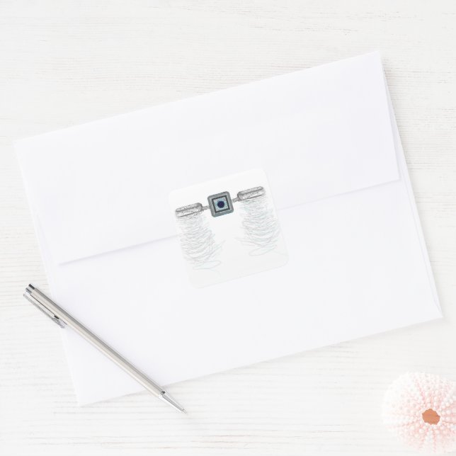 Drone Square Sticker (Envelope)
