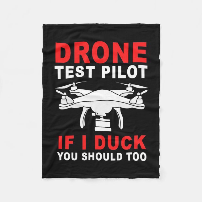 Drone Test Pilot Fleece Blanket (Front)