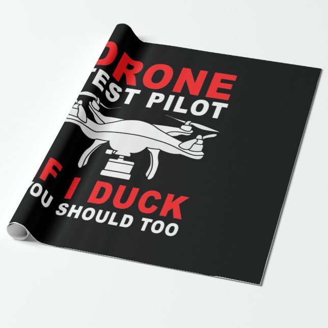 Drone Test Pilot Wrapping Paper (Unrolled)