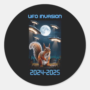 Drone Ufo Alien Invasion Uap New Jersey Classic Round Sticker