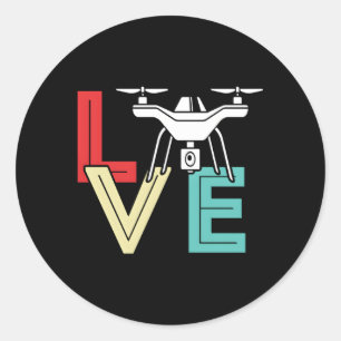 Drones Drone Pilot 'S Day Quadcopter Drone Classic Round Sticker