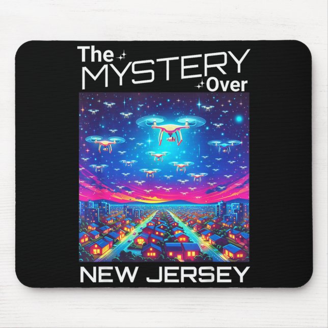 Drones New Jersey The Mystery Over New Jersey Funn Mouse Mat (Front)