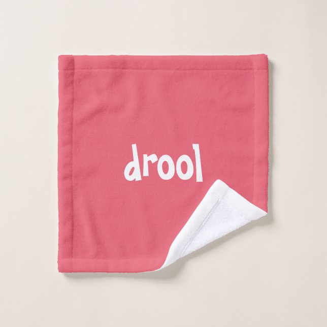 "drool" Funny Quirky Cute Minimalist  Wash Cloth (Wash Cloth)