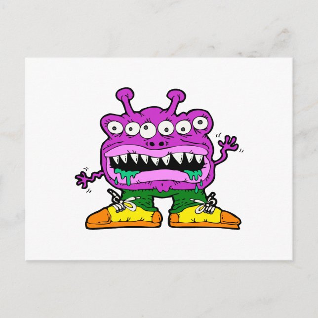 Drooling Alien Postcard (Front)