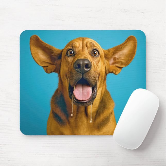 Drooling Bloodhound Humour Mouse Mat (With Mouse)