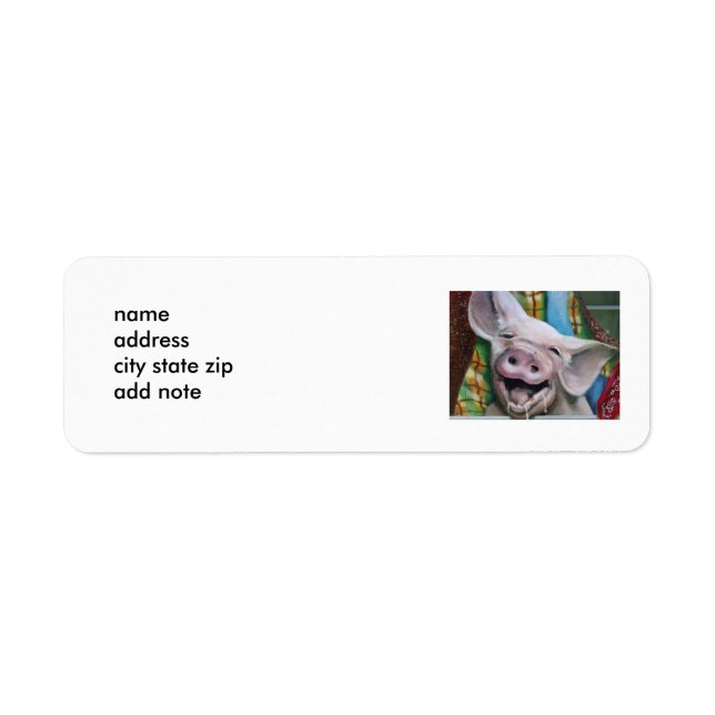 DROOLING PIGGY ADDRESS LABEL (Front)