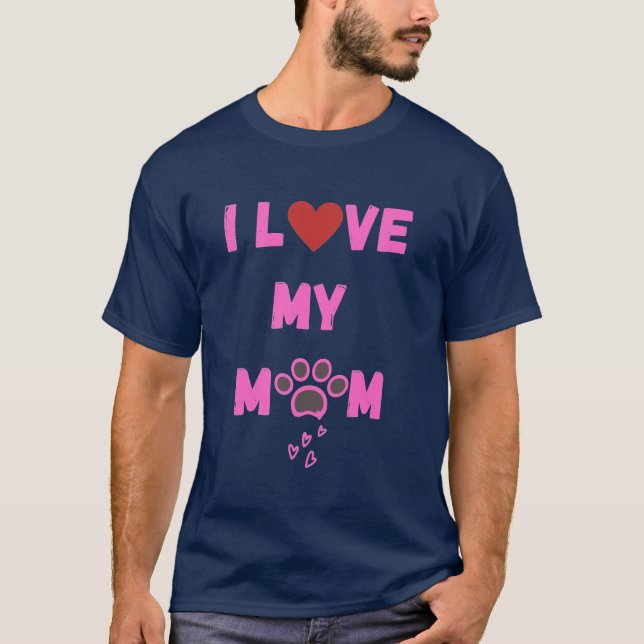 DroolingDog Dog Clothes I Love My Mum Pet Puppy Co T-Shirt (Front)