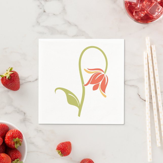 Drooping Flower Paper Napkins (Creator Uploaded)