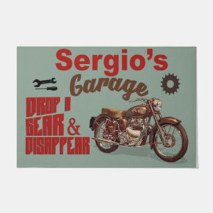 Drop A Gear And Disappear Garage Doormat