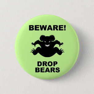 Drop Bears! 6 Cm Round Badge