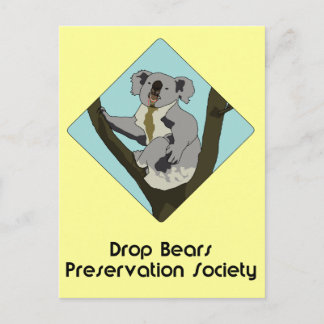 Drop Bears Preservation Society Postcard