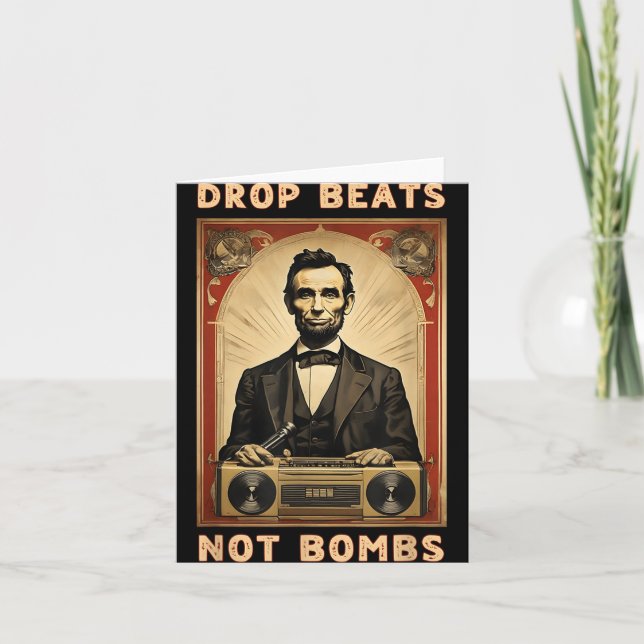 Drop Beats Not Bombs Anti-war  Card (Front)