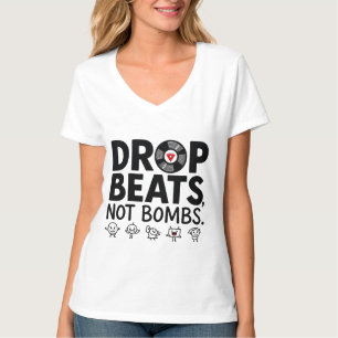 Drop Beats Not Bombs Cute Mascot T-Shirt