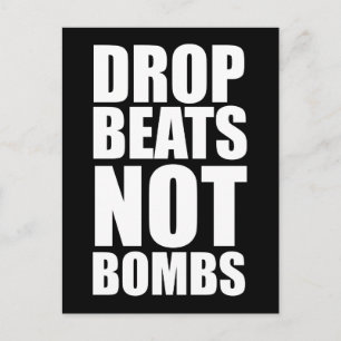 Drop Beats Not Bombs Postcard
