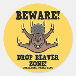 drop-beaver-DKT Classic Round Sticker