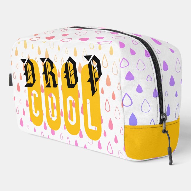 Drop Cool Girly Gradient Modern Yellow Pink Purple Dopp Kit (Right Corner)