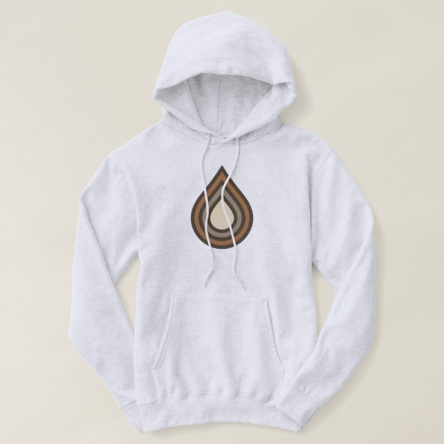 Drop Layered Artwork Men's Hooded Sweatshirt (Design Front)