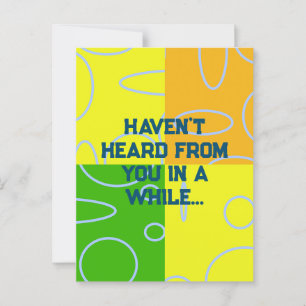 Drop Me A Line Fun Retro Quad Circles Postcard