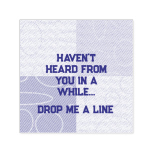 Drop Me A Line Fun Retro Quad Circles Self-inking Stamp