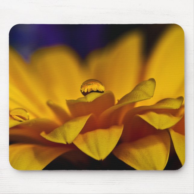 Drop of Water with Reflection of Gerbera Daisy Mouse Mat (Front)