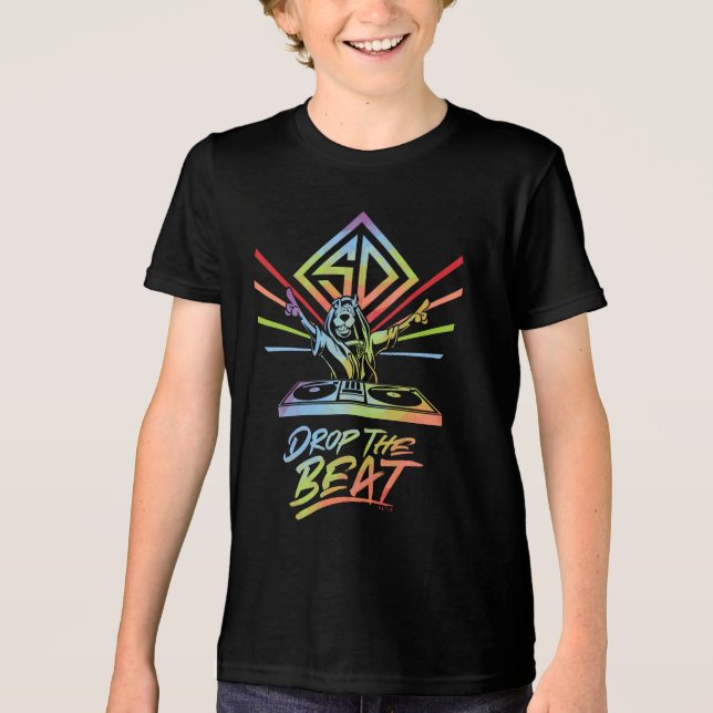 Drop the Beat: DJ Scooby-Doo Tri-Blend Shirt (Front)
