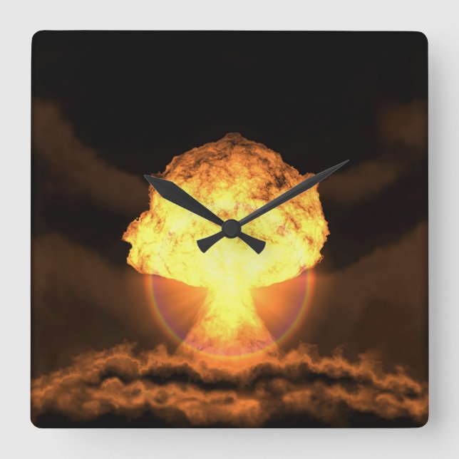 Drop the bomb square wall clock (Front)