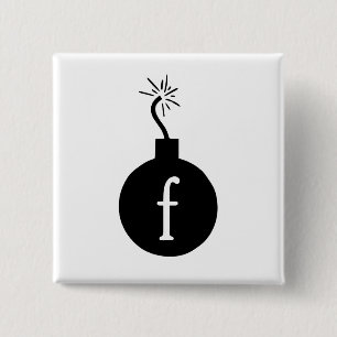 Drop the F Bomb 15 Cm Square Badge