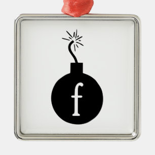 Drop the F Bomb Metal Tree Decoration