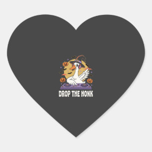 Drop The Honk Halloween DJ Goose Heart Sticker