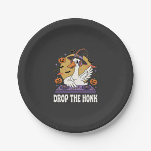 Drop The Honk Halloween DJ Goose Paper Plate