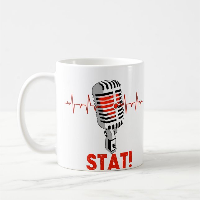 Drop the mic logo mug (Left)