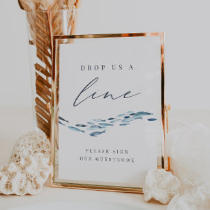 Drop Us A Line Coastal Fish Guestbook Sign
