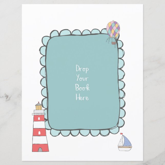 Drop your book Sign  Adventure Baby Shower (Front)