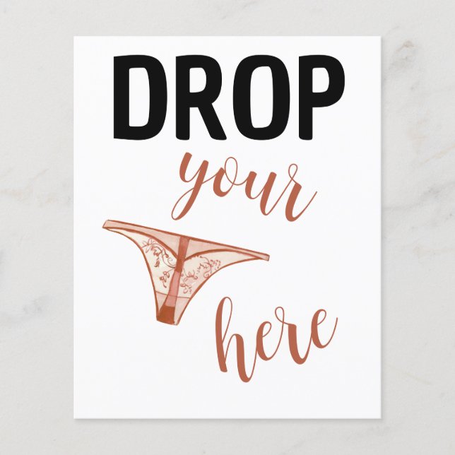 Drop Your Panties Here Flyer (Front)