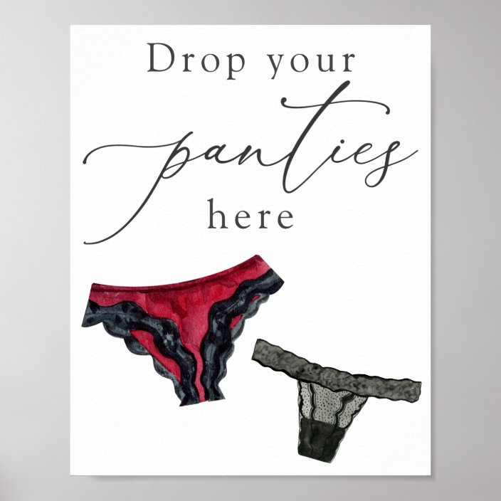 Drop Your Panties Here Lingerie Shower Sign Zazzle Co Uk