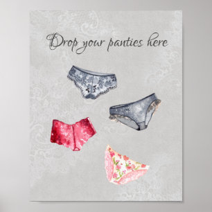 Drop your panties here panty game sign