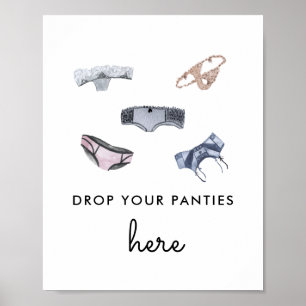 Drop Your Panties   Lingerie Shower Panty Game Poster