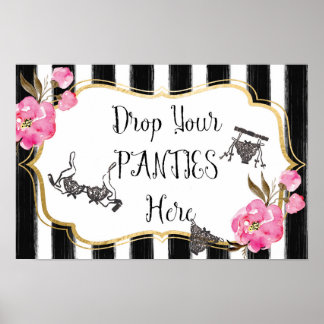Drop Your Panties Lingerie Shower Sign