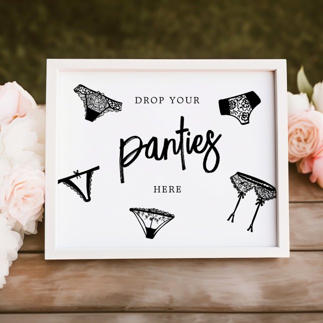 Drop Your Panties Modern Lingerie Bridal Shower Photo Print (Creator Uploaded)