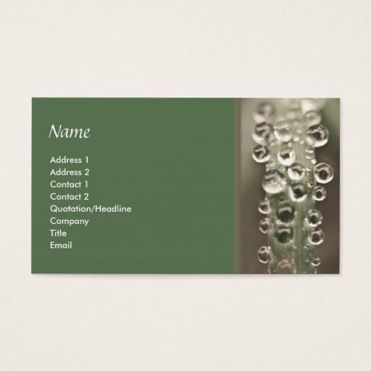 Droplets Business Card