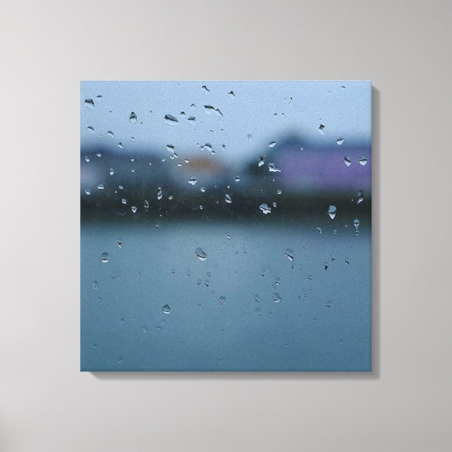 Droplets on Glass Canvas Print (Front)