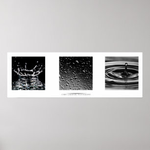 Droplets Triple Art Print