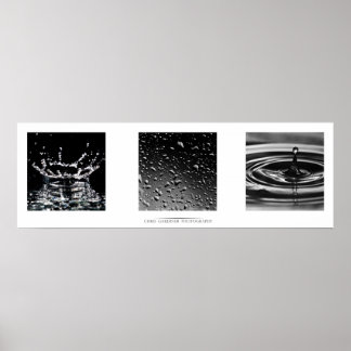 Droplets Triple Art Print