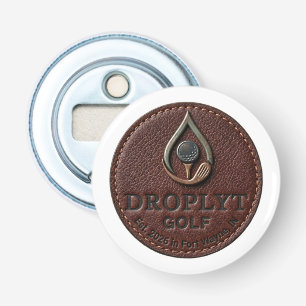 Droplyt Golf Rustic Logo Button Bottle Opener