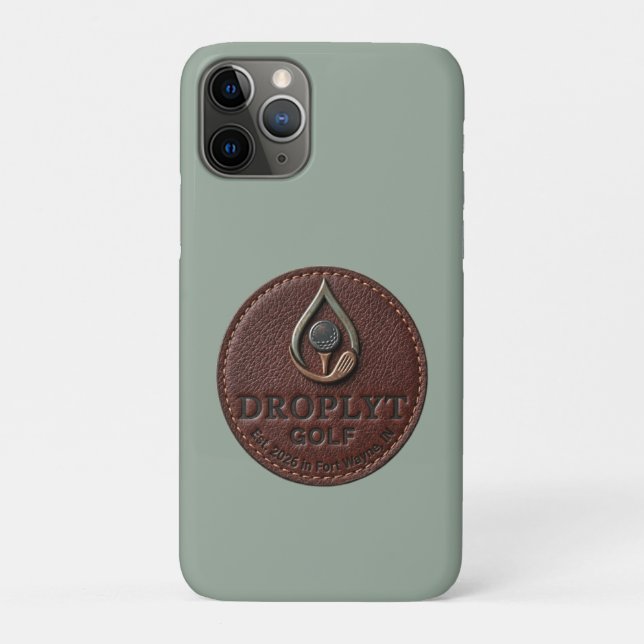 Droplyt Golf Rustic Logo iPhone Case (Back)